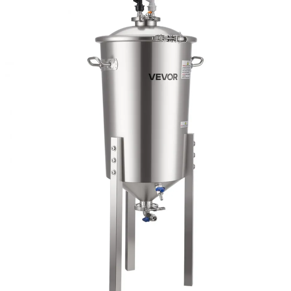 VEVOR Pressure Fermenter 15 PSI, 8 Gal/30L All-in-One Stainless Steel Conical Secondary Fermentation Bucket, for Wine, Beer Brewing Equipment