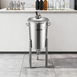 VEVOR Pressure Fermenter 15 PSI, 8 Gal/30L All-in-One Stainless Steel Conical Secondary Fermentation Bucket, for Wine, Beer Brewing Equipment