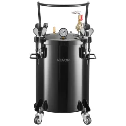 VEVOR Pressure Pot tank, 7.9 Gal/30 L Heavy Duty Steel Air Tool Pressure Pot, Pressures Pots with Three Quick-Connect Couplers for Home Use, DIY, Art Creations, Large-Diameter Tank