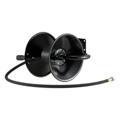 VEVOR Pressure Washer Hose Reel, 50 ft x 3/8 inch Heavy-Duty Steel Bracket-Mounted Pressure Hose Reel, Wall/Floor/Truck Mount, 4000PSI Max, Manual Power Hand Crank for Car/Floor Washing,Garden