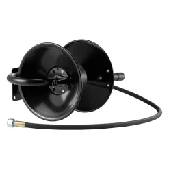VEVOR Pressure Washer Hose Reel, 50 ft x 3/8 inch Heavy-Duty Steel Bracket-Mounted Pressure Hose Reel, Wall/Floor/Truck Mount, 4000PSI Max, Manual Power Hand Crank for Car/Floor Washing,Garden