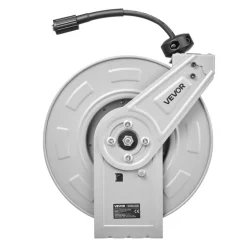 VEVOR Pressure Washer Hose Reel, 65 ft x 1/4 inch Retractable Power Heavy-Duty Steel Washer Hose Reel, 3200PSI Max, Auto-Rewinding, Flexible Wall/Floor Mounted for Car Washing,Garden,Floor Cleaning