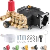 VEVOR Pressure Washer Pump, 3/4" Shaft Horizontal Triplex Plunger, 3300 PSI, 2.5GPM, Replacement Power Washer Pumps Kit with 5 Nozzles, Compatible with Simpson MorFlex 40224, 40225, 40226, Santoprene