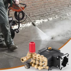 VEVOR Pressure Washer Pump, 3/4" Shaft Horizontal Triplex Plunger, 3300 PSI, 2.5GPM, Replacement Power Washer Pumps Kit with 5 Nozzles, Compatible with Simpson MorFlex 40224, 40225, 40226, Santoprene