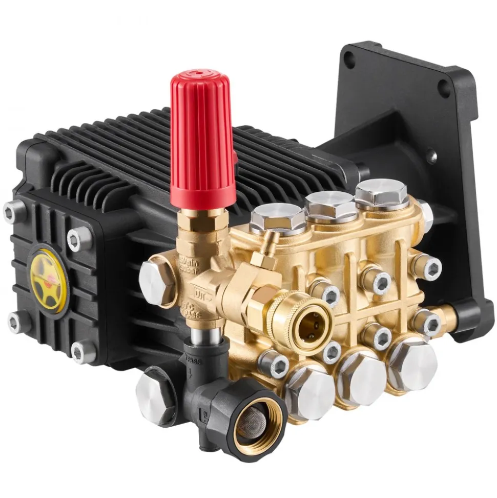 VEVOR Pressure Washer Pump, 1" Shaft Horizontal Triplex Plunger, 4400 PSI, 4.4GPM, Replacement Power Washer Pumps Kit with 5 Nozzles, Compatible with Simpson MorFlex 40224, 40225, 40226, Santoprene