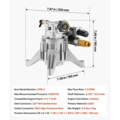 VEVOR Pressure Washer Pump, 7/8