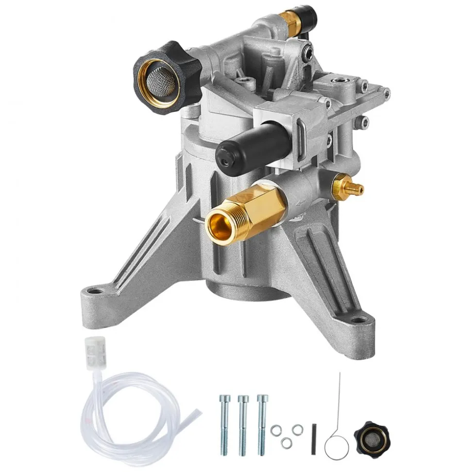 VEVOR Pressure Washer Pump, 7/8" Shaft Vertical, 2400 PSI, 2.5 GPM, Replacement Power Washer Pumps Kit with Hardware and Siphon Tube, Compatible with RYOBI, Honda, PowerStroke, Briggs and Stratton