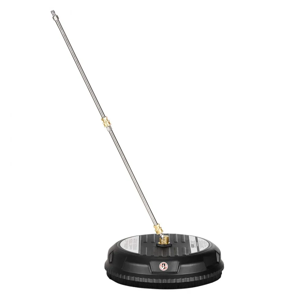 VEVOR 15" Pressure Washer Surface Cleaner, 4000 Max PSI, 1/4 Quick Connector, 2 Spray Nozzles, 2 Extended Wands for Driveway, Sidewalk, Patio, Deck