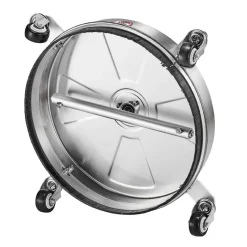 VEVOR 15" Pressure Washer Surface Cleaner, Stainless Steel Pressure Washer Attachments with 4 Wheels, 4000 Max PSI, 1/4 Quick Connector, 2 Spray Nozzles, 2 Extended Wands for Concrete, Patio, Deck