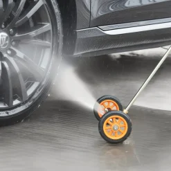 VEVOR 16" Pressure Washer Undercarriage Cleaner, Stainless Steel Surface Cleaner for Pressure Washer, 4000 Max PSI, Angle Adjustment Gear, 4 Spray Nozzles, 2 Extended Wands for Driveway, Patio, Deck