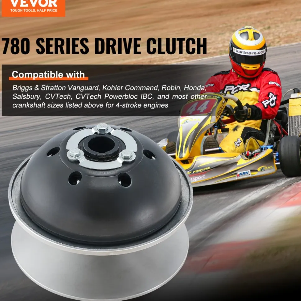 VEVOR Primary Drive Clutch, 780 Series Go-Kart Drive Clutch 1" Bore 1/4" Keyway Comet, for Taking a 1 3/16-1 1/4" Wide Belt 4 Cycle Engines, Replace# 302405A / 302405