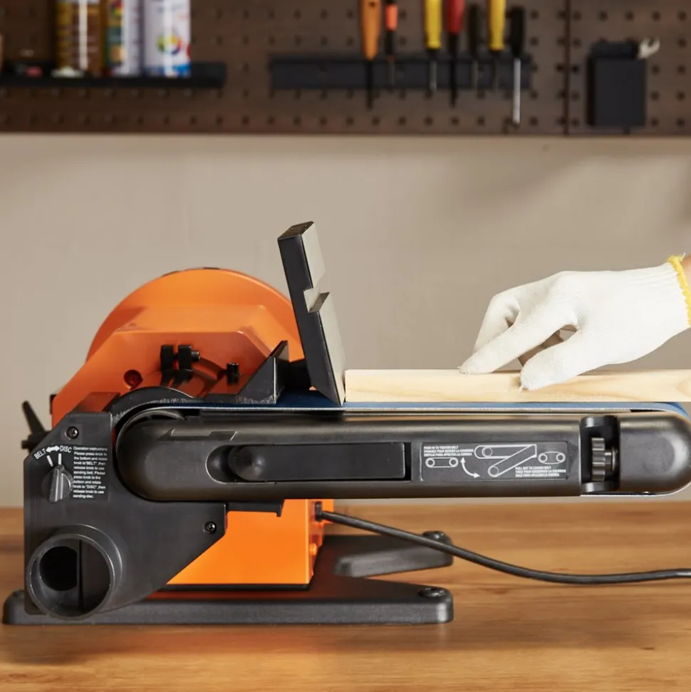 VEVOR Professional Belt Sander, 6" Disc Sander and 4 x 36 in. Belt Sander with 5A Induction Motor Cast Aluminum Worktable for Woodworking, Metalworking