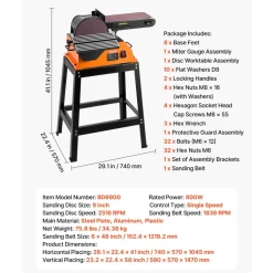 VEVOR Professional Belt Sander with Stand, 9