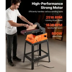 VEVOR Professional Belt Sander with Stand, 9