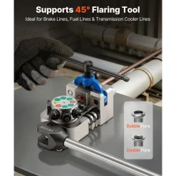 VEVOR Professional Brake Line Flaring Tool, 45 Degree Double Flare Bubble Flare Tool Kit for 3/16