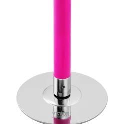VEVOR Professional Dancing Pole, Spinning Static Dancing Pole Kit, Portable Removable Pole, 40mm Heavy-Duty Stainless Steel Pole, Height Adjustable Fitness Pole, for Exercise Home Club Gym, Pink