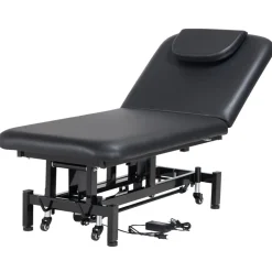 VEVOR Professional Electric Lift Massage Table, 0-45° Adjustable Backrest Medical Table Beauty Bed, Height Adjustable Tattoo Spa Table on Wheels, Electric Massage Table with Headrest, 550LBS