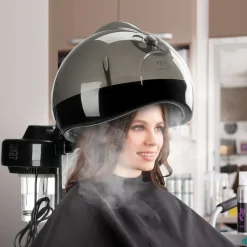 VEVOR Professional Hair Steamer for Deep Conditioning, 11.81-inch Hooded Ionic Hair Steamer with 2 Modes, Height-Adjustable Standing Hair Steamer with Timer, 5 Wheels (2 Lockable) for Salon Home Spa