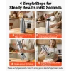 VEVOR Professional 304 Stainless Steel Whipped Cream Dispenser 1000ml, Leak-Free Whipped Cream Maker, Whip Cream Canister with 3 Decorating Nozzles & Cleaning Brush, N₂O Chargers (Not Included)