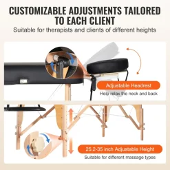 VEVOR Professional Wide Massage Table 30