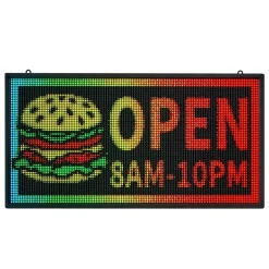 VEVOR Programmable LED Sign, P5 Full Color Flexible Digital Scrolling Panel, DIY Custom Text Pattern GIF Display, Bluetooth APP Control Message Board for Store Business Advertising, Indoor 27x14 in
