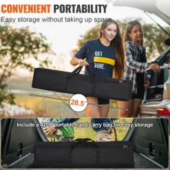 VEVOR Projector Screen with Stand, 100 inch 16:9 4K 1080 HD Outdoor Movie Screen with Stand, Wrinkle-Free Projection Screen with Bar Feet and Carry Bag, for Home Theater Cinema Backyard Movie Night