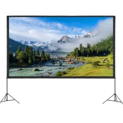 VEVOR Projector Screen with Stand, 150 inch 16:9 4K 1080 HD Outdoor Movie Screen with Stand, Wrinkle-Free Projection Screen with Tripods and Carry Bag, for Home Theater Cinema Backyard Movie Night