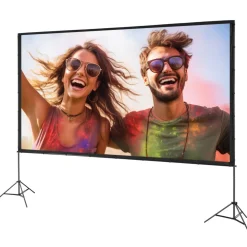 VEVOR Projector Screen with Stand, 150 inch 16:9 4K 1080 HD Outdoor Movie Screen with Stand, Wrinkle-Free Projection Screen with Tripods and Carry Bag, for Home Theater Cinema Backyard Movie Night