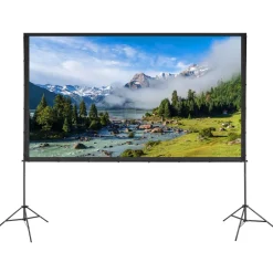 VEVOR Projector Screen with Stand, 120 inch 16:9 4K 1080 HD Outdoor Movie Screen with Stand, Wrinkle-Free Projection Screen with Tripods and Carry Bag, for Home Theater Cinema Backyard Movie Night