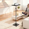 VEVOR Projector Stand, Projector Floor Stand with Adjustable Height 30.3 to 63.4 inch, 360° Horizontal Rotation Projectors Cart for Meetings, Outdoor Movies, Video Stand, Gimbal Mount or Tray Support