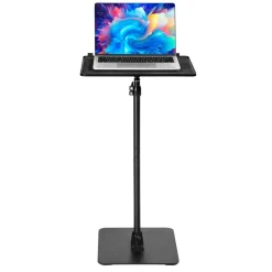 VEVOR Projector Stand, Projector Floor Stand with Adjustable Height 30.3 to 63.4 inch, 360° Horizontal Rotation Projectors Cart for Meetings, Outdoor Movies, Video Stand, Gimbal Mount or Tray Support