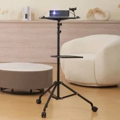 VEVOR Projector Stand with Wheels, Laptop Stand Tripod Adjustable Height from 31.3 to 67.3