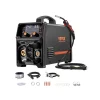 VEVOR Pro MIG Welder, 250A Pluse Mig Welding Machine, 5-in-1 Synergic Welder Machine MIG Pluse/Gas MIG/Flux Core MIG/Stick/Lift TIG, 110V/220V Dual Voltage Aluminum Mig Welder with LCD Screen Display