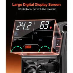 VEVOR Pro MIG Welder, 250A Pluse Mig Welding Machine, 5-in-1 Synergic Welder Machine MIG Pluse/Gas MIG/Flux Core MIG/Stick/Lift TIG, 110V/220V Dual Voltage Aluminum Mig Welder with LCD Screen Display