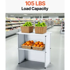 VEVOR Promotion Counter Table, Portable Tradeshow Podium Table, 30.91