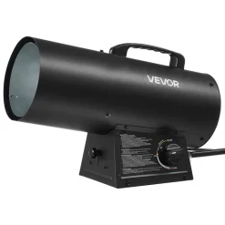 VEVOR Propane Heater, 60000BTU Forced Air Propane Heater with Stepless Temp Settings & security Protection, Portable Garage/Shop Barrel Heater for Garages, Job Sites,Indoor/Outdoor