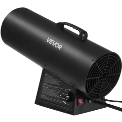VEVOR Propane Heater, 125000BTU Forced Air Propane Heater with Stepless Temp Settings & security Protection, Portable Garage/Shop Barrel Heater for Garages, Job Sites,Indoor/Outdoor