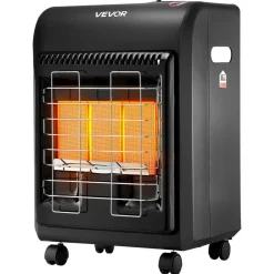 VEVOR Propane Heater, 6000 to 18000 BTU Propane Cabinet Heater with 3 Modes Temp Settings & Tip-over Protection, Garage Radiator Heat up to 450 Sq.Ft, for Camping,Garage, Patio,Indoor/Outdoor