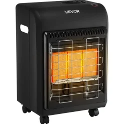 VEVOR Propane Heater, 6000 to 18000 BTU Propane Cabinet Heater with 3 Modes Temp Settings & Tip-over Protection, Garage Radiator Heat up to 450 Sq.Ft, for Camping,Garage, Patio,Indoor/Outdoor