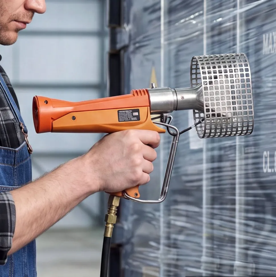 VEVOR Propane Heat Gun with 3FT Extension Pole, Up to 168280 BTU Hot Air Gun with 26 FT Hose and Carrying Case, Ideal for Boat Plastic Film Shrink Wrapping, Pallet Packaging, Crafting