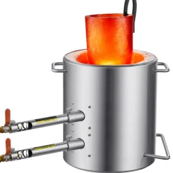 VEVOR Propane Melting Furnace Kit, 12KG Large Capacity Foundry Home Kilns,Stainless Steel Smelter,  Blacksmithing Forge with Crucible an Tongs Kiln, For Metal Scrap Recycle, Gold Copper Silver Casting