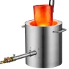 VEVOR Propane Melting Furnace Kit, 8KG/18lbs Gas Metal Melting Furnace Kit, Foundry Home Kiln with Crucible, Tongs, Wooden Handle, Smelting Casting Tool for Gold Silver Copper Aluminum Metal Recycle