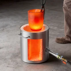 VEVOR Propane Melting Furnace Kit, 8KG/18lbs Gas Metal Melting Furnace Kit, Foundry Home Kiln with Crucible, Tongs, Wooden Handle, Smelting Casting Tool for Gold Silver Copper Aluminum Metal Recycle