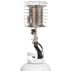 VEVOR Propane Tank Top Heater, 42000 BTU Rapid Heating 360-Degree Infrared Radiant Tank Top Gas Heater, Stepless Temperature Adjustment for Ice Fishing/ Hunting/Outdoor Work, Single Burner