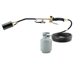 VEVOR Propane Torch Weed Burner, High Output 1,800,000 BTU with 10 ft Hose, Heavy Duty Blow Torch with Adjustable Flame & Turbo Trigger Push Button Auto Igniter, Flamethrower for Garden Ice Snow Road