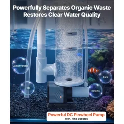 VEVOR Protein Skimmer for 30-80 Gal Saltwater Aquarium Hang On with DC Pump, Protein Skimmer with DC Pinwheel Pump, Adjustable Control, for 30-80 Gal Medium Saltwater Aquariums & Reef Tank Fish Tank