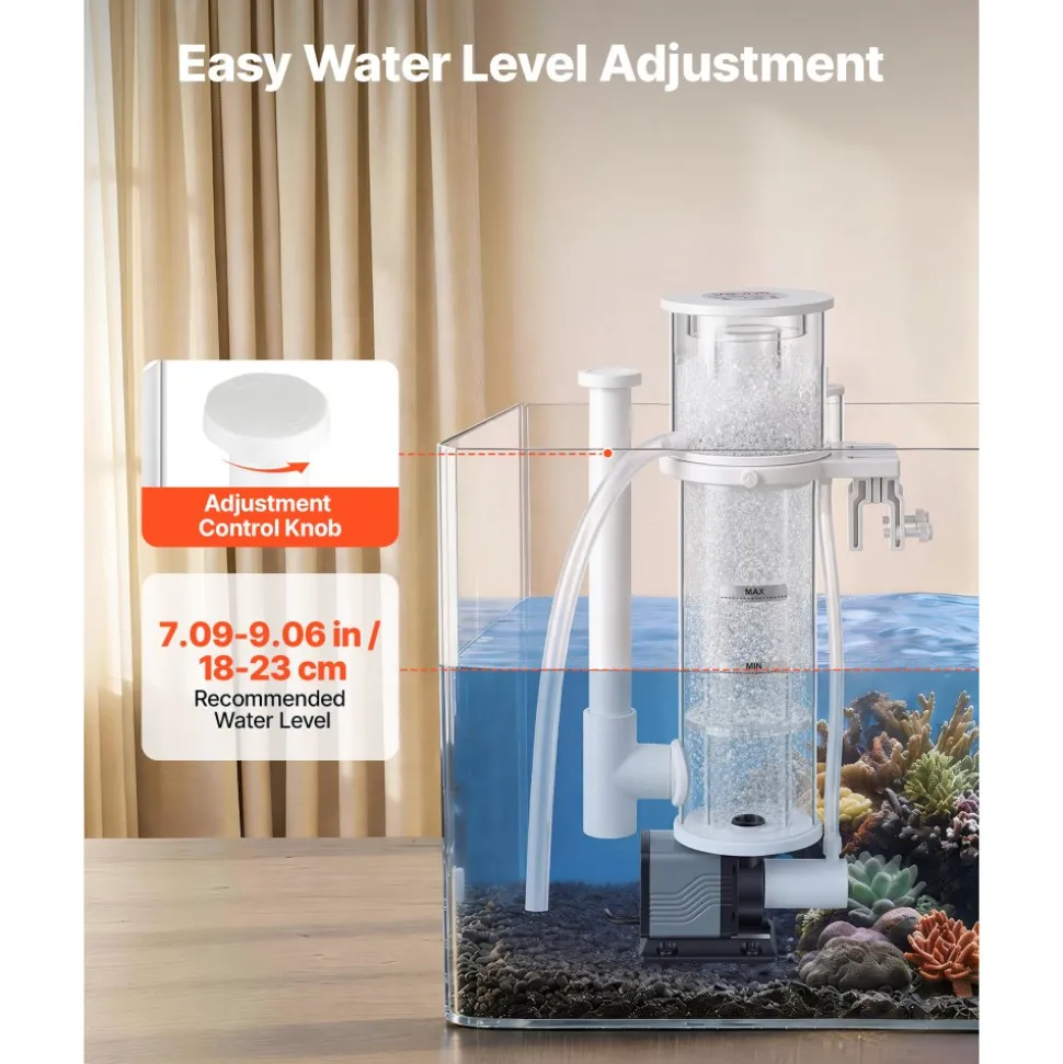 VEVOR Protein Skimmer for 30-80 Gal Saltwater Aquarium Hang On with DC Pump, Protein Skimmer with DC Pinwheel Pump, Adjustable Control, for 30-80 Gal Medium Saltwater Aquariums & Reef Tank Fish Tank