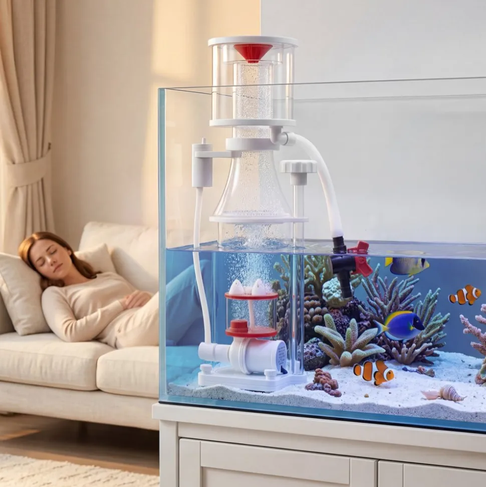 VEVOR Protein Skimmer for 53-106 Gal Saltwater Aquariums Internal with Pump, Protein Skimmer with DC Pinwheel Pump, Adjustable Control, Air Silencer, for 53-106 Gallon Saltwater Aquariums & Reef Tank