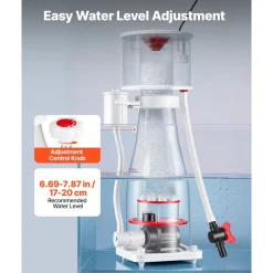 VEVOR Protein Skimmer for 106-185 Gal Saltwater Aquariums In Sump with Pump, Protein Skimmer with DC Pinwheel Pump, Adjustable Control, for 106-185 Gal Saltwater Aquarium & Reef Tank, In Sump Use Only