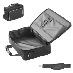 VEVOR PS5 Carrying Case, Travel Bag for Playstation 5 & PS5 Slim Waterproof Nylon, Soft Interior Lining & Padded Dividers for Extra Protection, Spacious Design with Carry Handle for Storage, Home